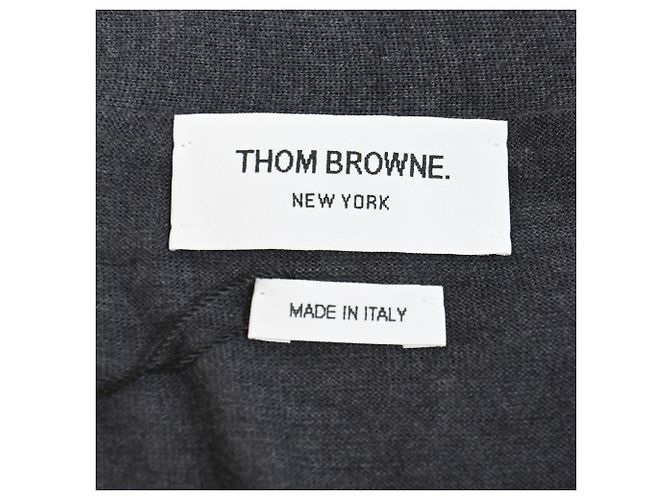 Grau Cashmere Cardigan mit Knöpfen von Thom Browne - Ansicht 4