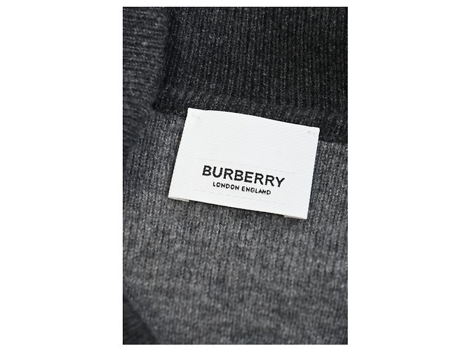 Burberry Bomberjacke mit Reißverschluss aus grauer Wolle - Ansicht 9