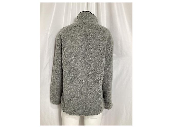 Theory Classon Zipped Fleece-Jacke aus grauem Polyester - Ansicht 13