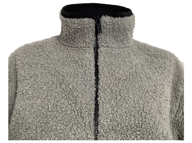 Theory Classon Zipped Fleece-Jacke aus grauem Polyester - Ansicht 2