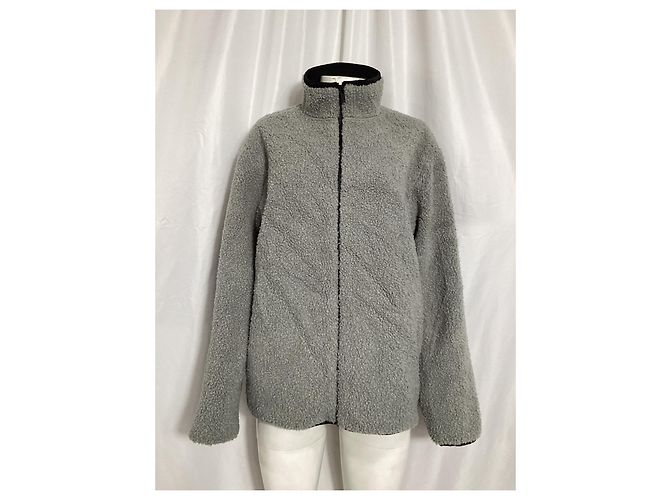Theory Classon Zipped Fleece-Jacke aus grauem Polyester - Ansicht 8