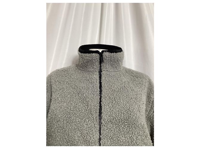 Theory Classon Zipped Fleece-Jacke aus grauem Polyester - Ansicht 9