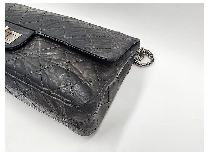 Borsa Chanel 2.55 Reissue Maxi Double Flap Grigio - vista 11