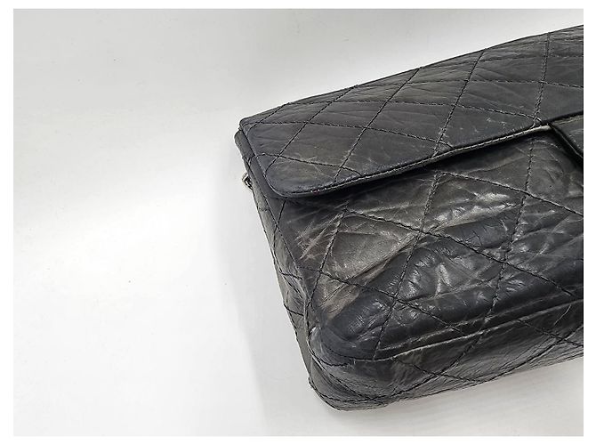 Borsa Chanel 2.55 Reissue Maxi Double Flap Grigio - vista 12