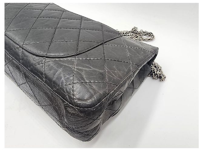 Borsa Chanel 2.55 Reissue Maxi Double Flap Grigio - vista 13