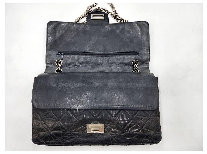 Borsa Chanel 2.55 Reissue Maxi Double Flap Grigio - vista 15