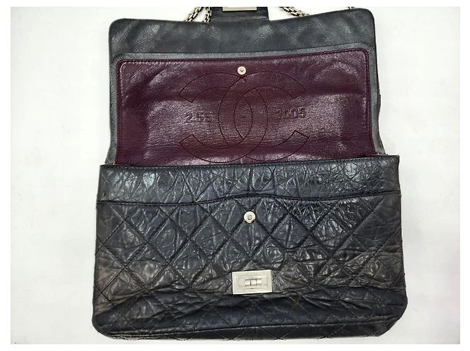 Borsa Chanel 2.55 Reissue Maxi Double Flap Grigio - vista 16