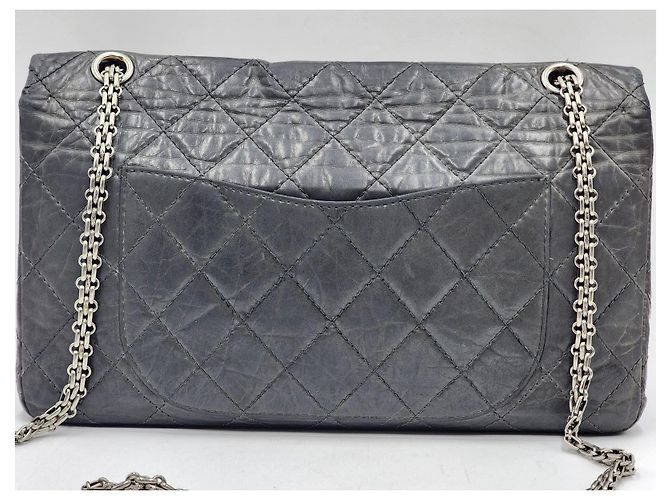 Borsa Chanel 2.55 Reissue Maxi Double Flap Grigio - vista 3