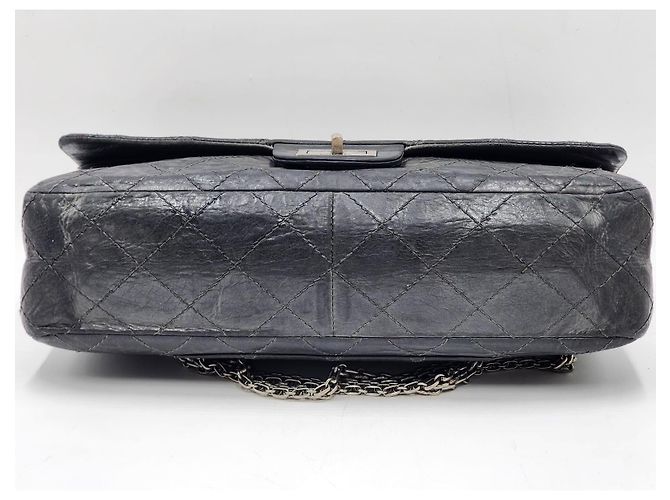 Borsa Chanel 2.55 Reissue Maxi Double Flap Grigio - vista 8