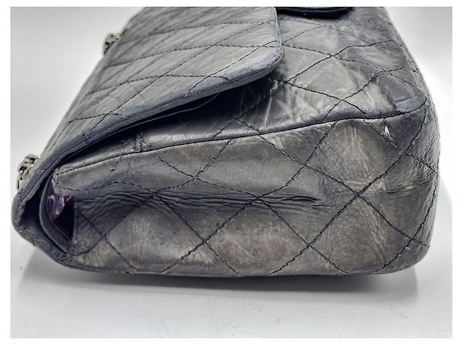 Borsa Chanel 2.55 Reissue Maxi Double Flap Grigio - vista 9