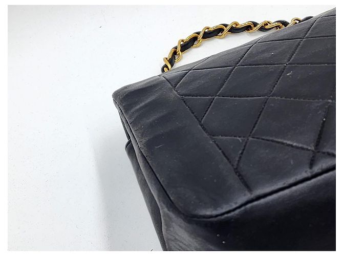 Chanel Vintage Diana Umhängetasche Schwarz - Ansicht 17