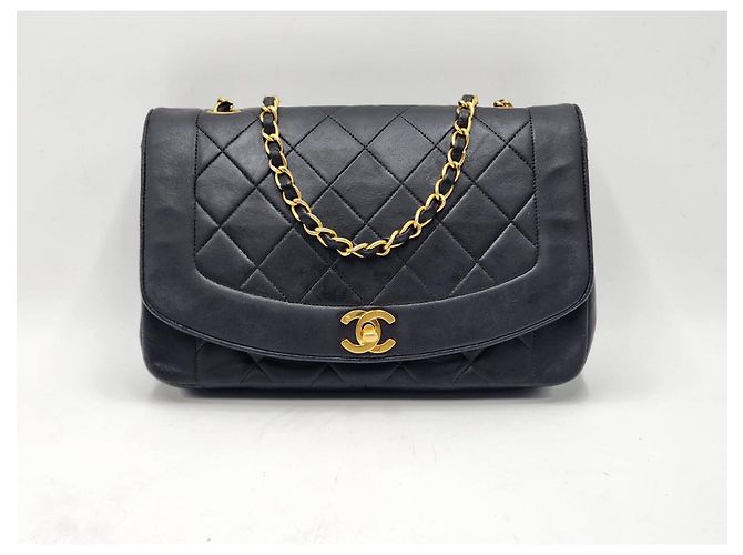 Chanel Vintage Diana Umhängetasche Schwarz - Ansicht 2