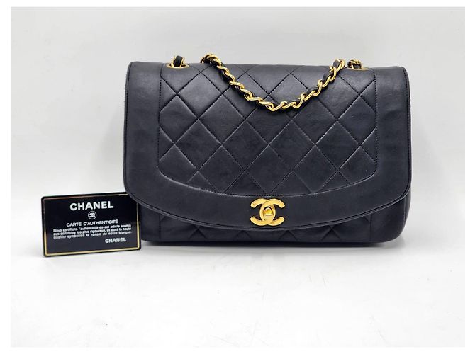 Chanel Vintage Diana Umhängetasche Schwarz - Ansicht 6