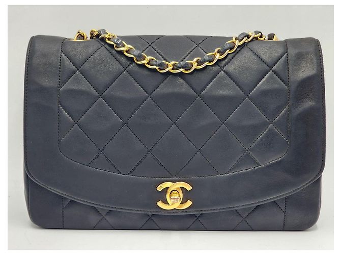 Chanel Vintage Diana Umhängetasche Schwarz - Ansicht 2