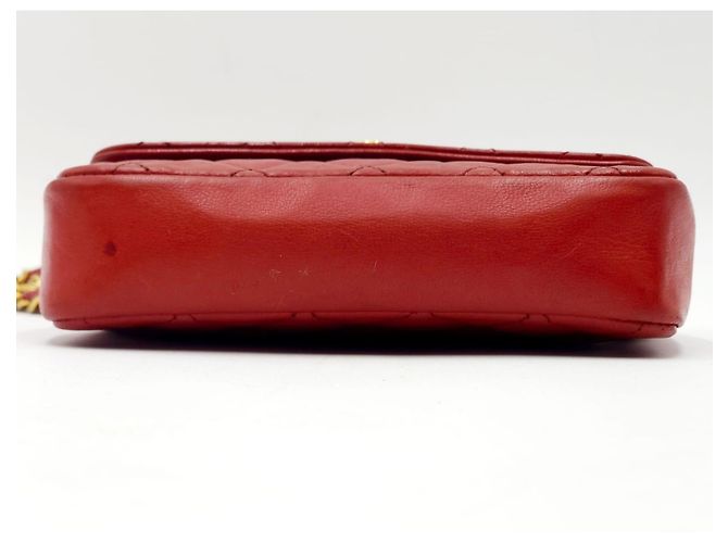Timeless Borsa a tracolla mini classica senza tempo di Chanel Rosso - vista 10