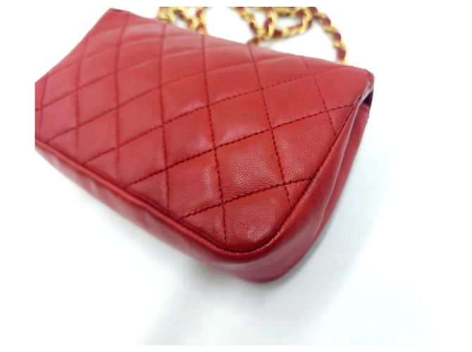 Timeless Borsa a tracolla mini classica senza tempo di Chanel Rosso - vista 13
