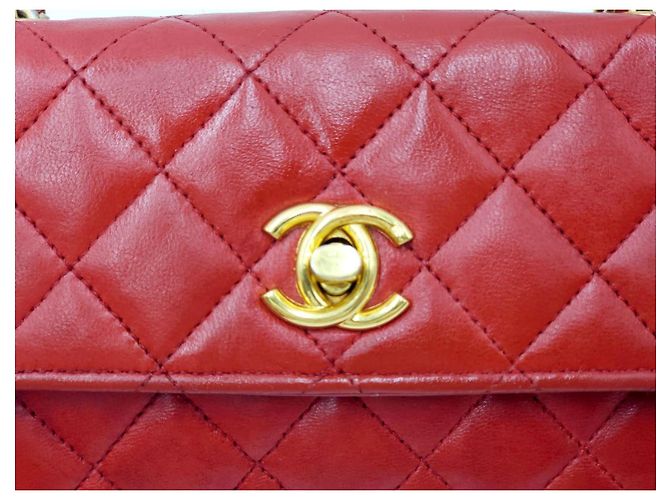 Timeless Borsa a tracolla mini classica senza tempo di Chanel Rosso - vista 5