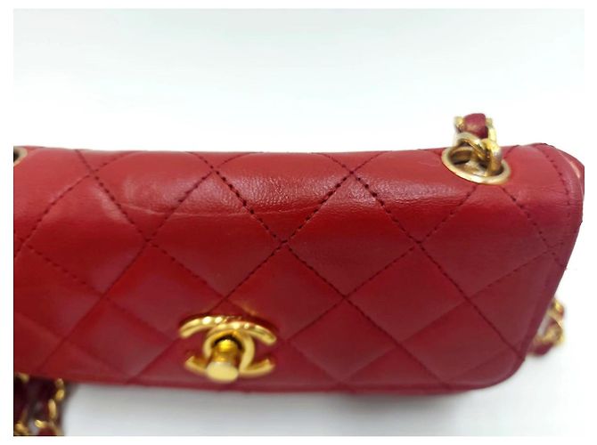 Timeless Borsa a tracolla mini classica senza tempo di Chanel Rosso - vista 6