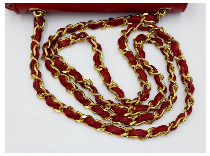 Timeless Borsa a tracolla mini classica senza tempo di Chanel Rosso - vista 7