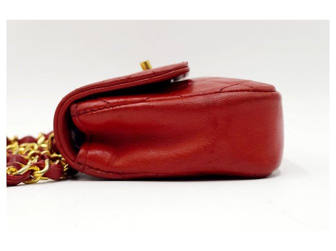 Timeless Borsa a tracolla mini classica senza tempo di Chanel Rosso - vista 8