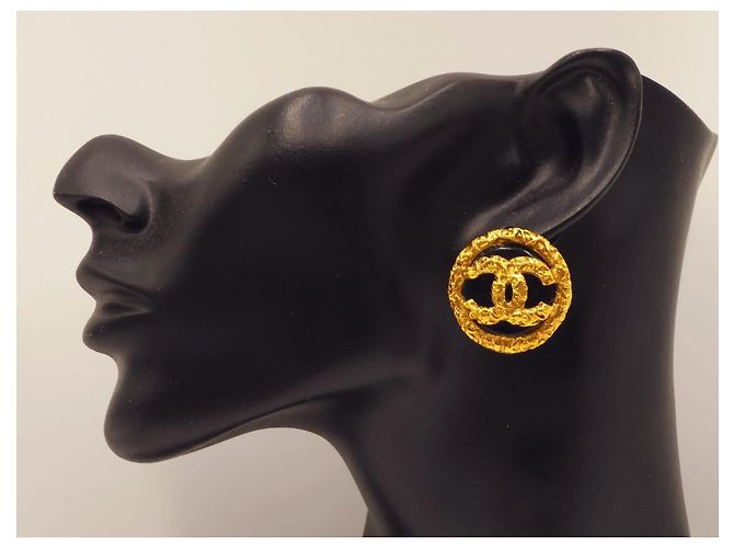 Orecchini a clip CC di Chanel 1993 Gold hardware - vista 10