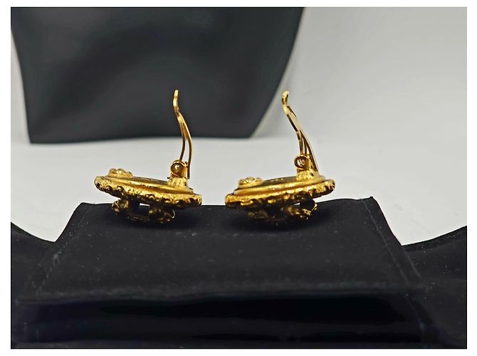 Orecchini a clip CC di Chanel 1993 Gold hardware - vista 11