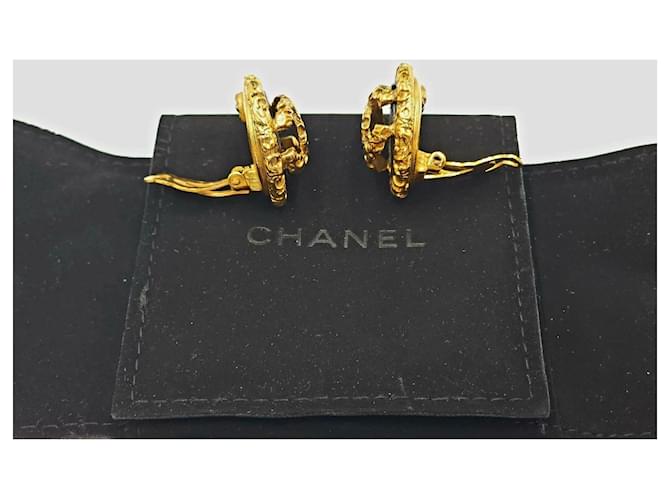 Orecchini a clip CC di Chanel 1993 Gold hardware - vista 12