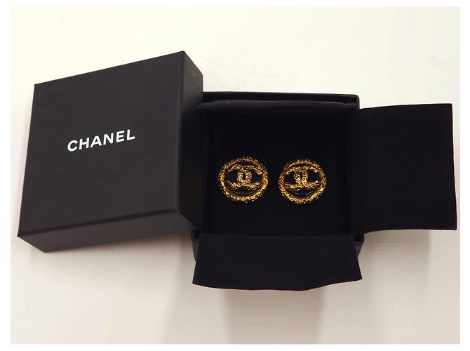 Orecchini a clip CC di Chanel 1993 Gold hardware - vista 7