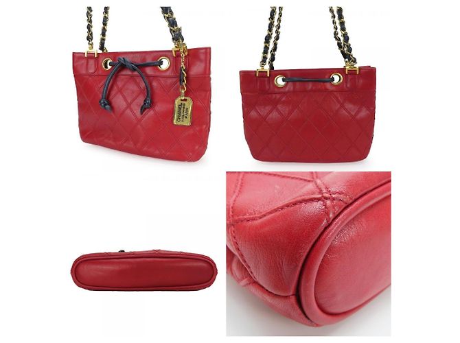 Bicolor Schultertasche von Chanel Rot - Ansicht 2