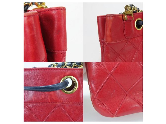 Bicolor Schultertasche von Chanel Rot - Ansicht 4