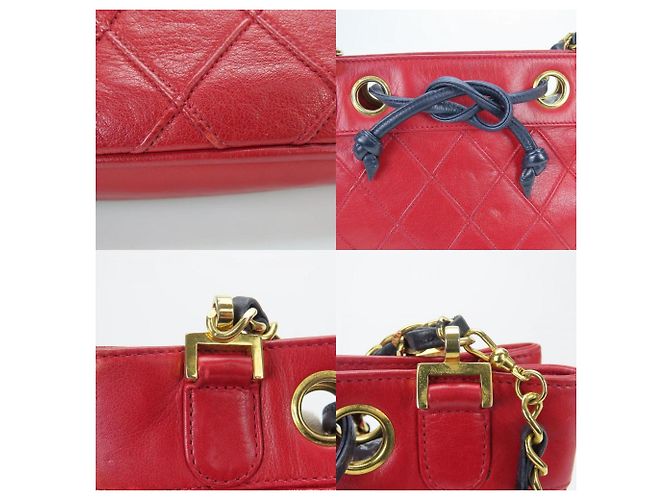 Bicolor Schultertasche von Chanel Rot - Ansicht 5
