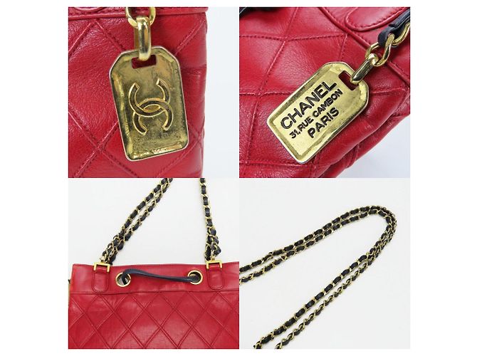 Bicolor Schultertasche von Chanel Rot - Ansicht 6