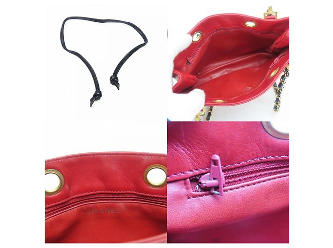 Bicolor Schultertasche von Chanel Rot - Ansicht 7