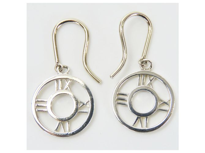 Tiffany & Co Orecchini a goccia medaglione Atlas Tiffany Argento - vista 2