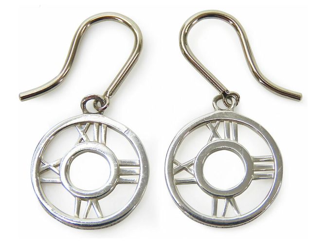 Tiffany & Co Orecchini a goccia medaglione Atlas Tiffany Argento - vista 6