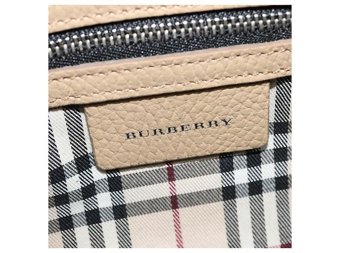 Borsa a spalla in pelle beige Auth am7618 BURBERRY - vista 10