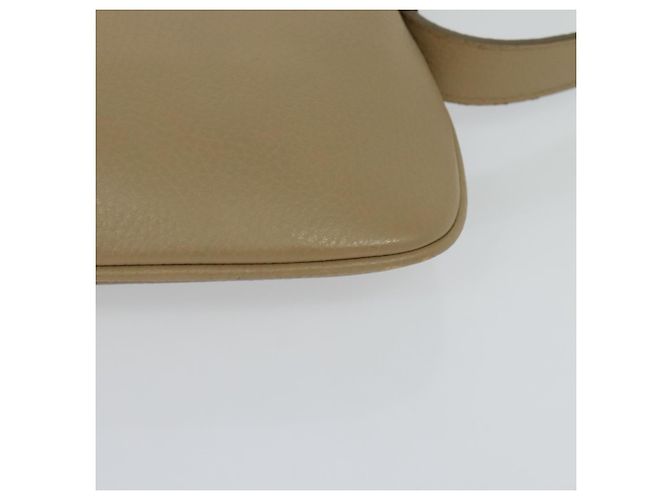 Borsa a spalla in pelle beige Auth am7618 BURBERRY - vista 14