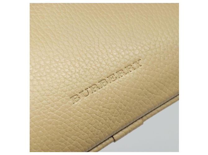 Borsa a spalla in pelle beige Auth am7618 BURBERRY - vista 17