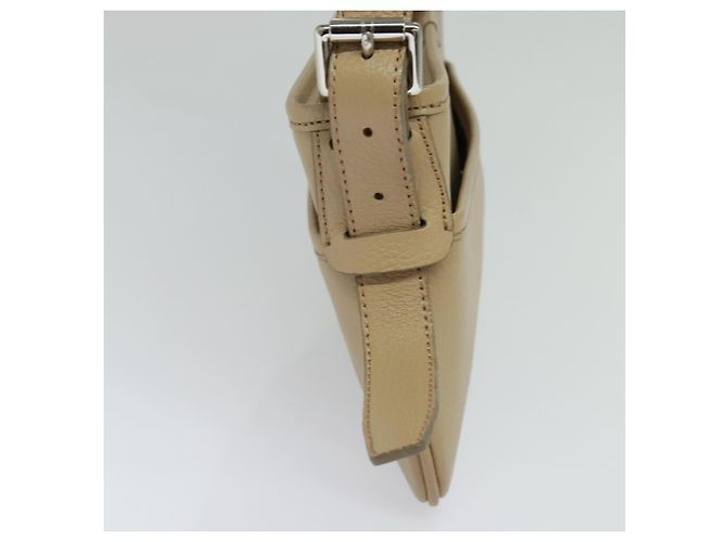 Borsa a spalla in pelle beige Auth am7618 BURBERRY - vista 4