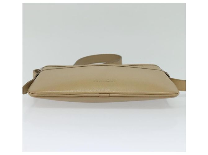 Borsa a spalla in pelle beige Auth am7618 BURBERRY - vista 5