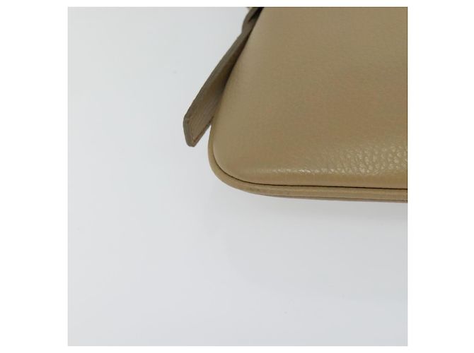 Borsa a spalla in pelle beige Auth am7618 BURBERRY - vista 9