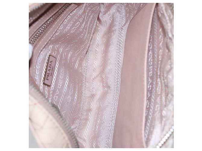 PRADA Borsa a mano in nylon 2 vie rosa Auth 110297 - vista 11