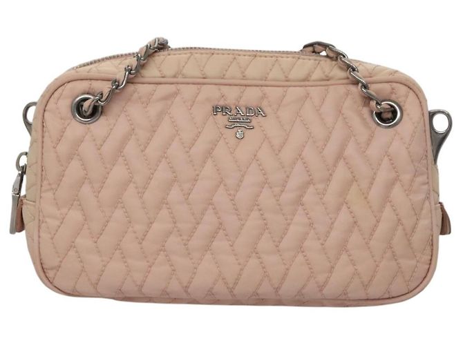 PRADA Borsa a mano in nylon 2 vie rosa Auth 110297 - vista 13