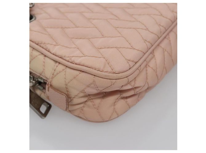 PRADA Borsa a mano in nylon 2 vie rosa Auth 110297 - vista 14