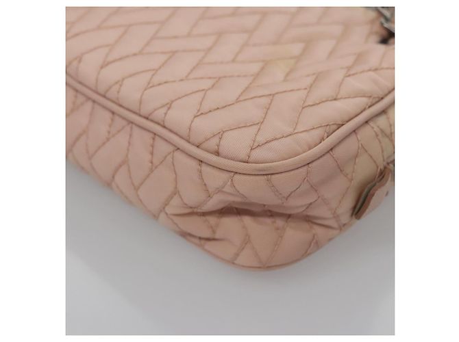 PRADA Borsa a mano in nylon 2 vie rosa Auth 110297 - vista 15