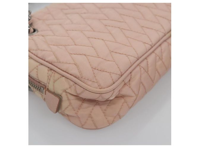 PRADA Borsa a mano in nylon 2 vie rosa Auth 110297 - vista 16