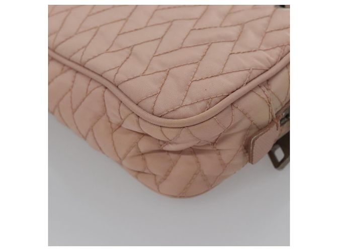 PRADA Borsa a mano in nylon 2 vie rosa Auth 110297 - vista 17