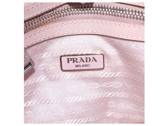 PRADA Borsa a mano in nylon 2 vie rosa Auth 110297 - vista 19