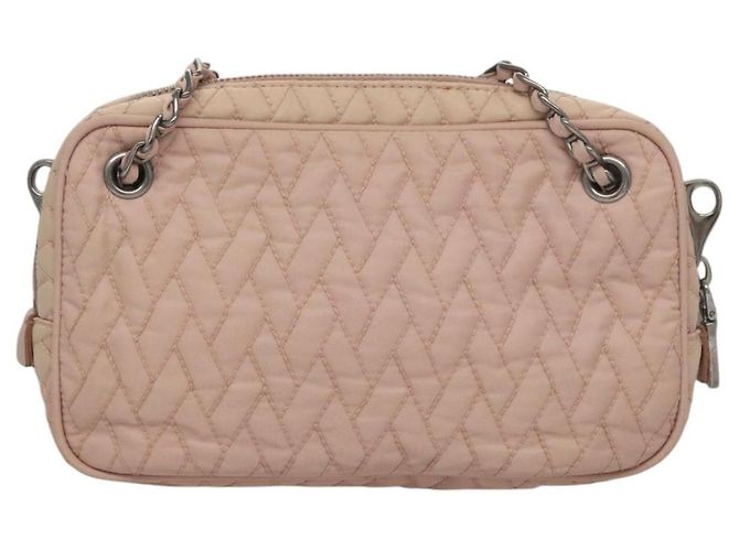 PRADA Borsa a mano in nylon 2 vie rosa Auth 110297 - vista 2