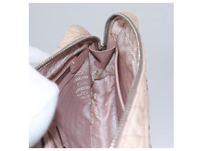 PRADA Borsa a mano in nylon 2 vie rosa Auth 110297 - vista 20